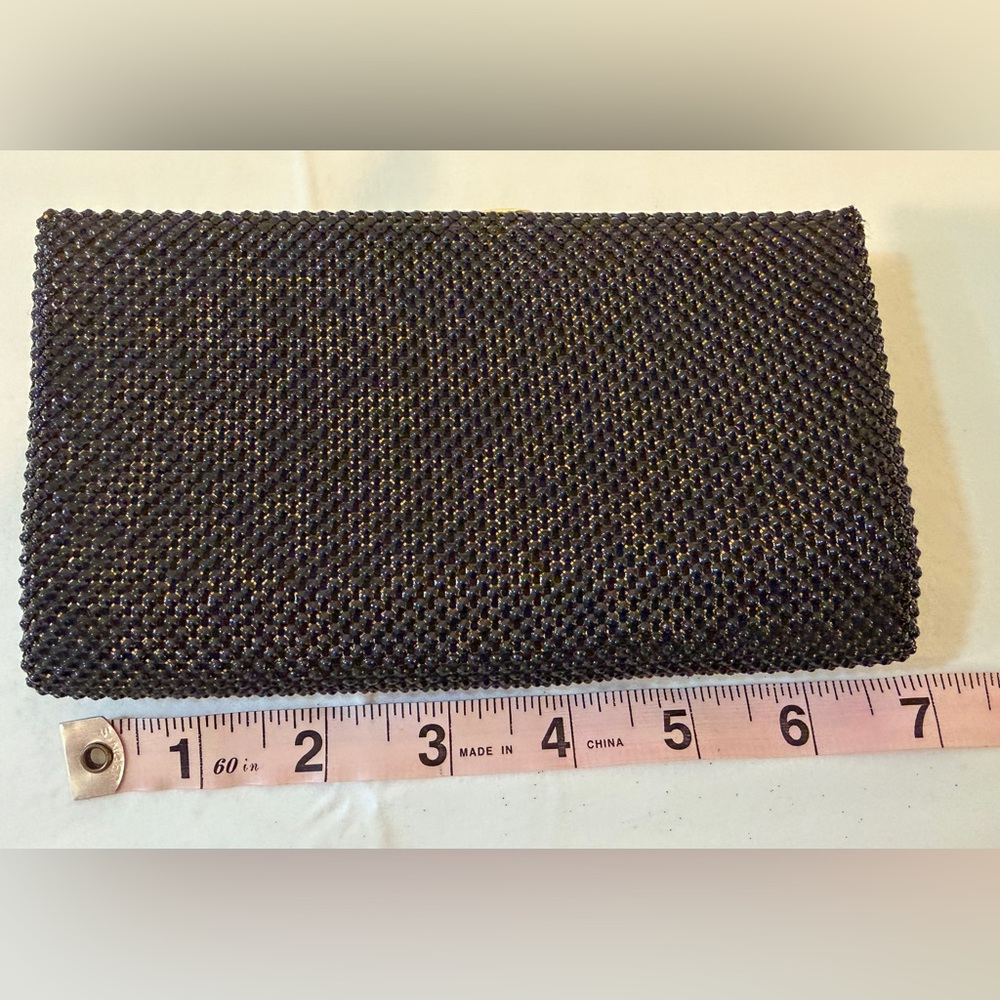Elegant Black Clutch with Gold Toned Accents - Evening Wear - Picture 8 of 9